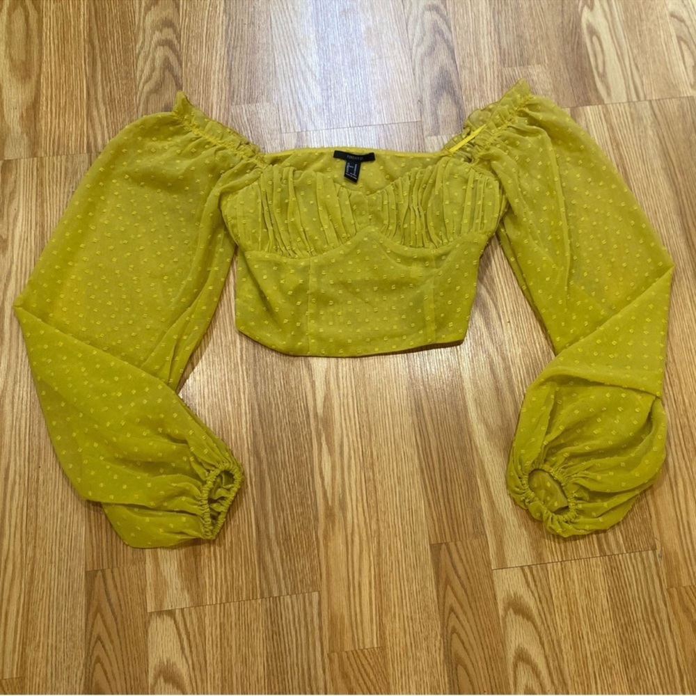 Yellow Off-Shoulder Blouse